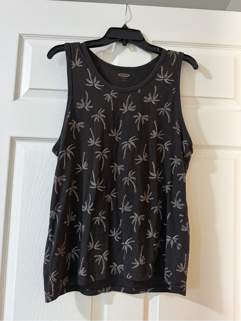 Black Palm-Print Tank Top - Brand Unknown